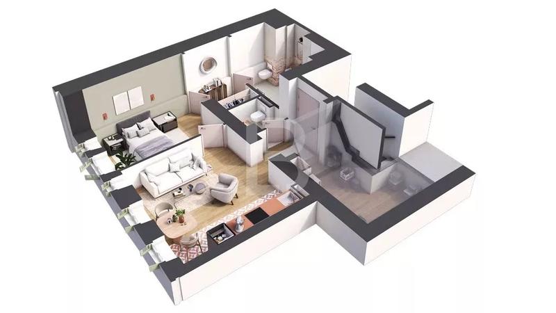 Appartement - 46 m² - 2 pièces