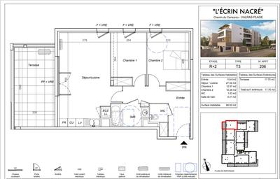 Appartement - 67 m² - 3 pièces