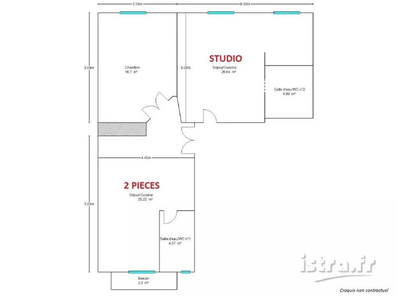 Appartement - 78 m² - 3 pièces