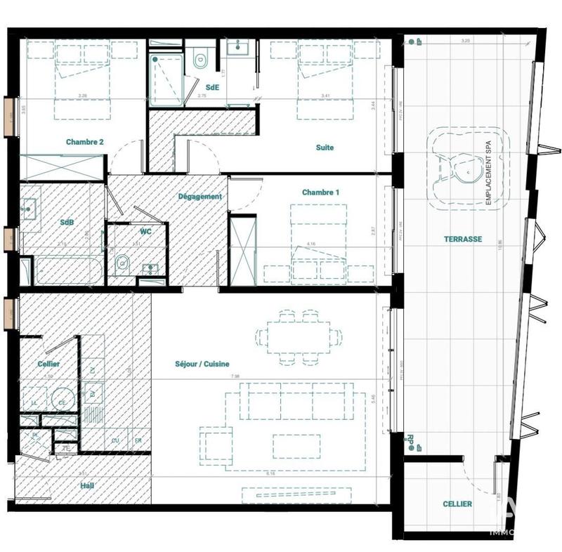 Appartement - 109 m² - 4 pièces