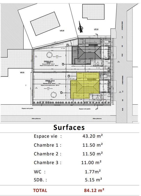 Appartement - 84 m² - 4 pièces