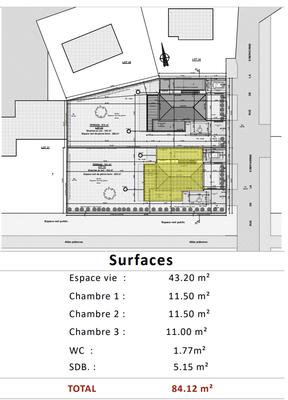 Appartement - 84 m² - 4 pièces