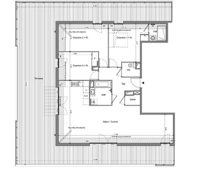 Appartement - 105 m² - 4 pièces