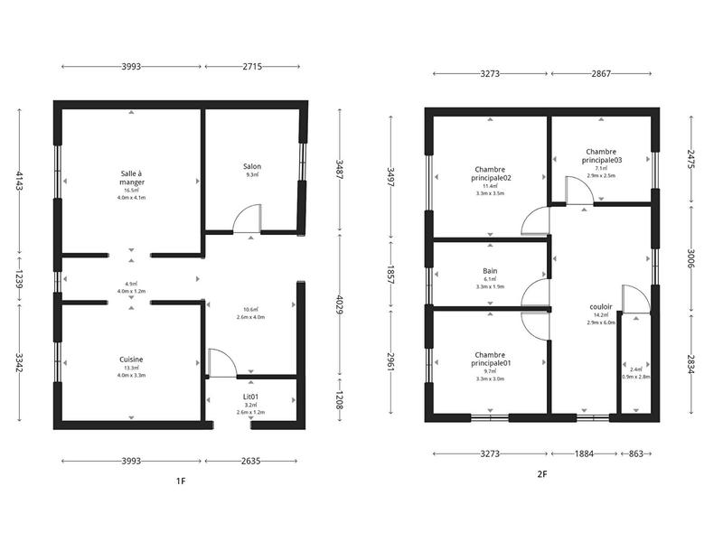 Maison - 88 m² - 6 pièces