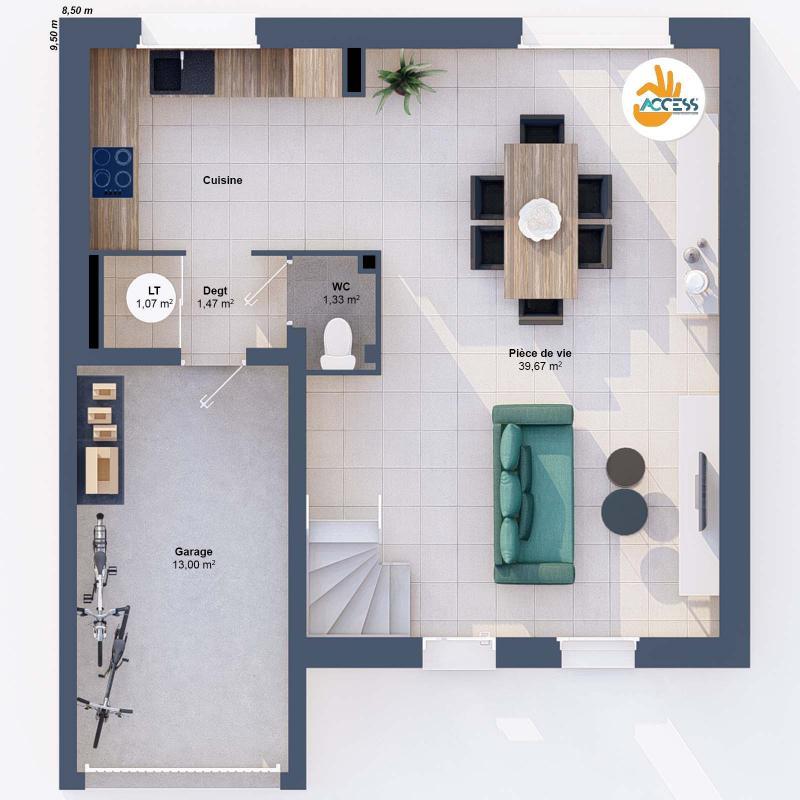 Maison - 94 m² - 6 pièces