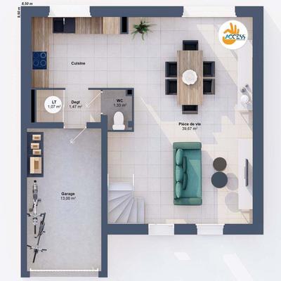 Maison - 94 m² - 6 pièces