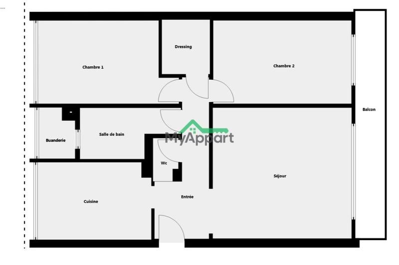 Appartement - 63 m² - 3 pièces