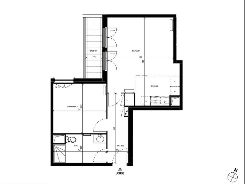 Appartement - 46 m² - 2 pièces