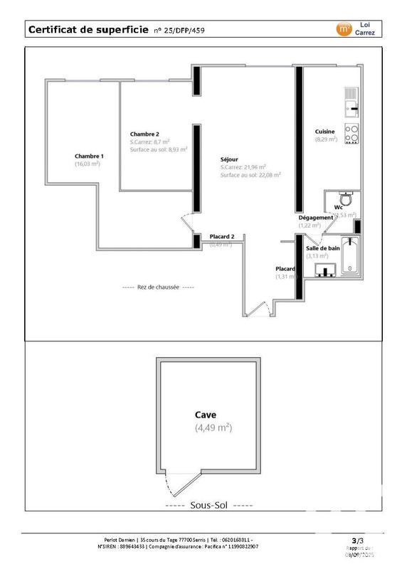 Appartement - 63 m² - 3 pièces