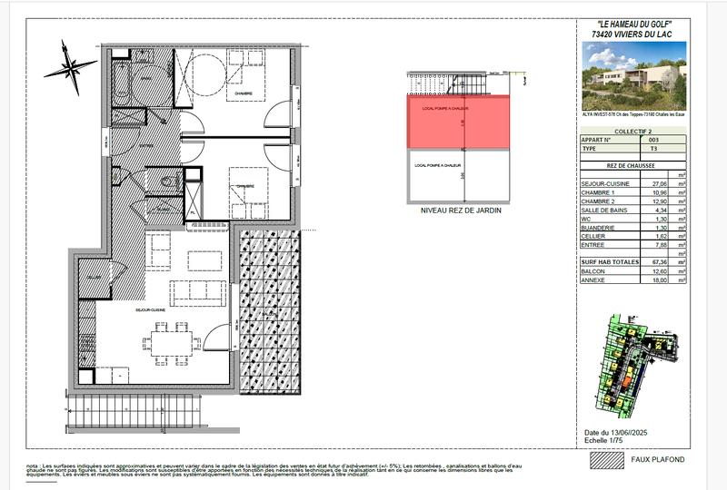 Appartement - 67 m² - 3 pièces
