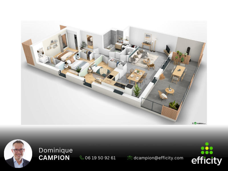 Appartement - 86 m² - 4 pièces