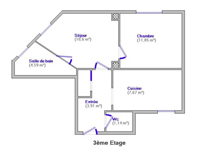 Appartement - 39 m² - 2 pièces