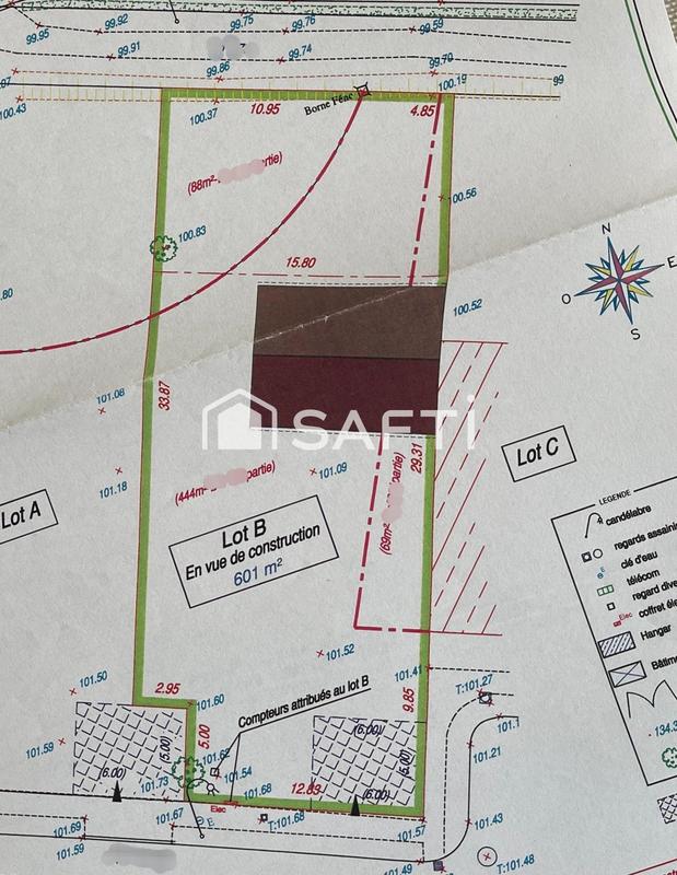 Terrain - 601 m²