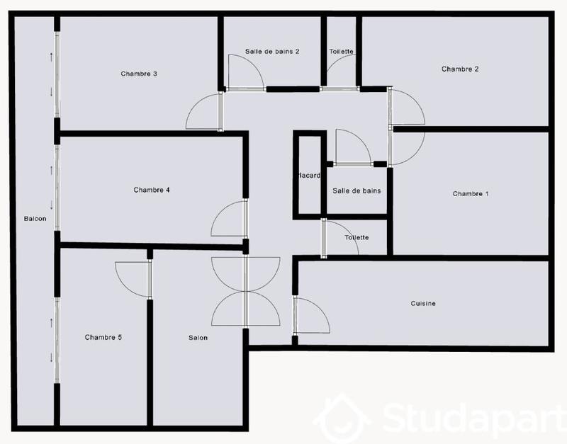 Chambre - 11 m² - 1 pièce