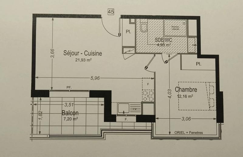 Appartement - 39 m² - 2 pièces