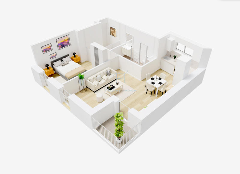 Appartement - 45 m² - 2 pièces