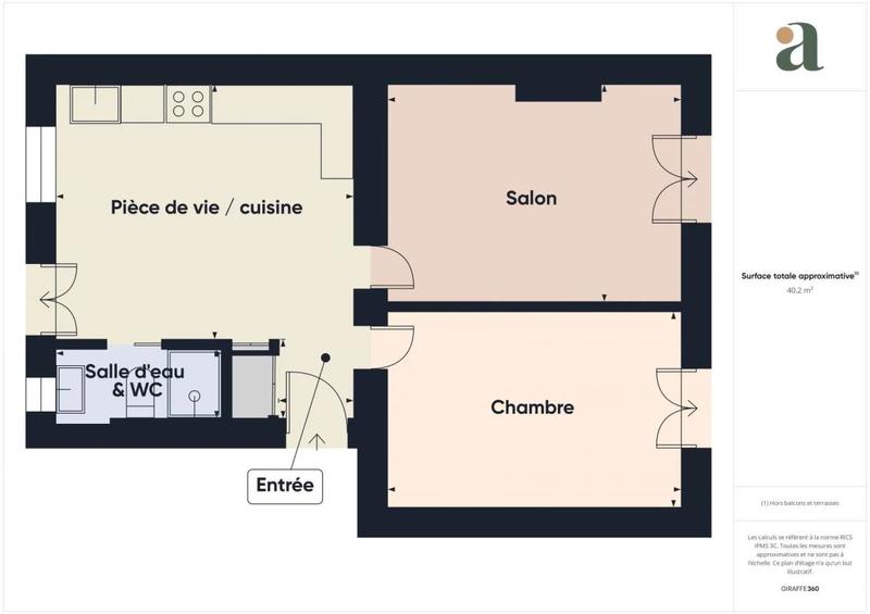 Appartement - 40 m² - 3 pièces