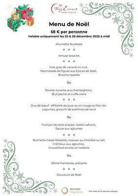 Noël au restaurant Chez Ernest
