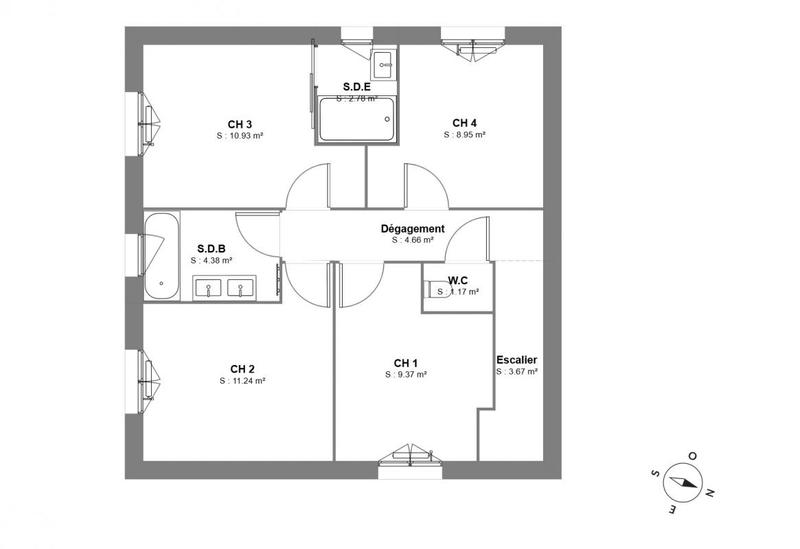 Maison - 107 m² - 5 pièces