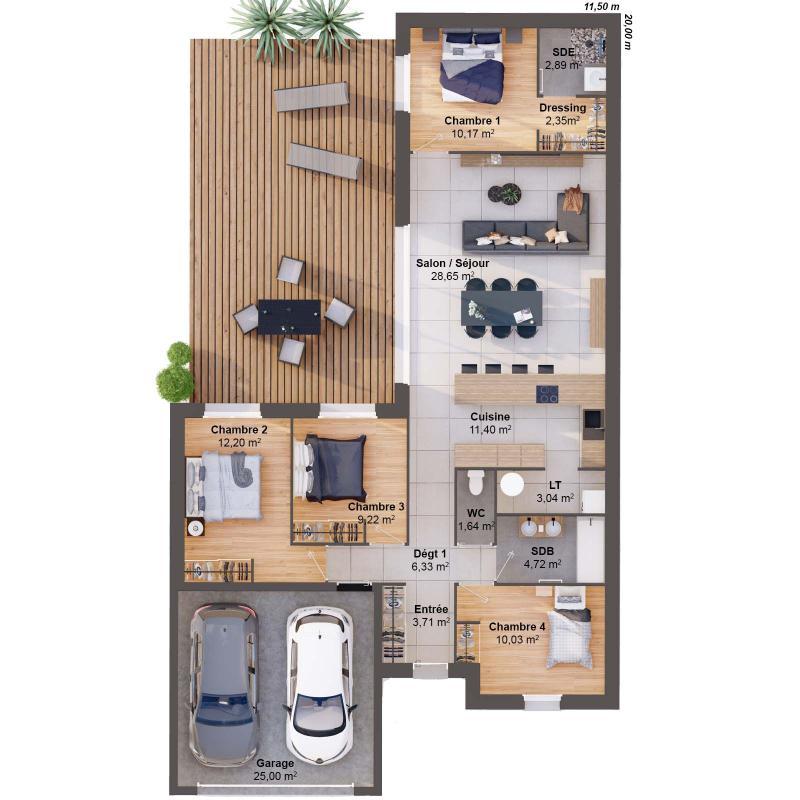 Maison - 106 m² - 6 pièces