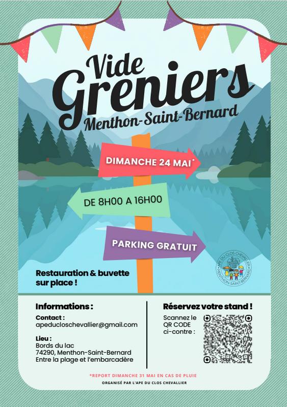 Vide-greniers au bord du lac le 24 mai - save the date!