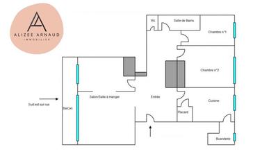 Appartement - 85 m² - 4 pièces