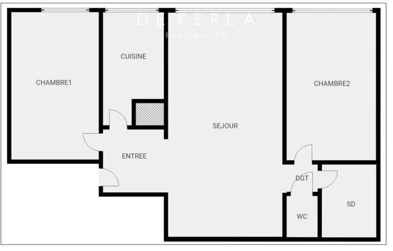 Appartement - 55 m² - 3 pièces