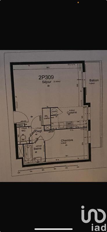 Appartement - 44 m² - 2 pièces