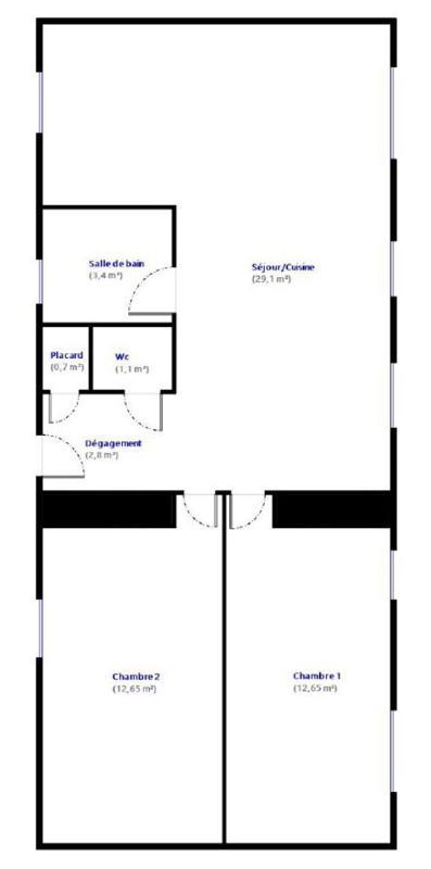 Appartement - 62 m² - 3 pièces