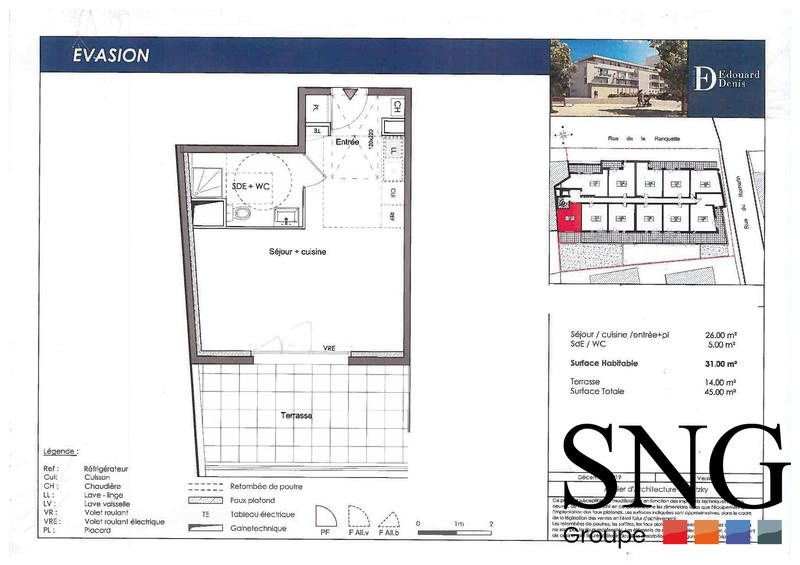 Appartement - 31 m² - 1 pièce