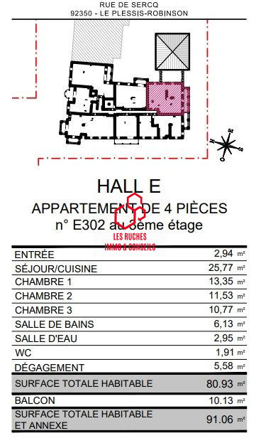 Appartement - 81 m² - 4 pièces
