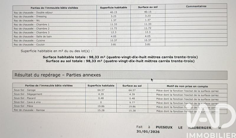 Maison - 100 m² - 6 pièces