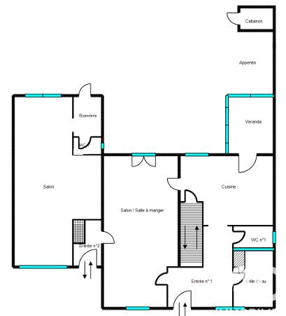 Maison de ville - 147 m² - 5 pièces