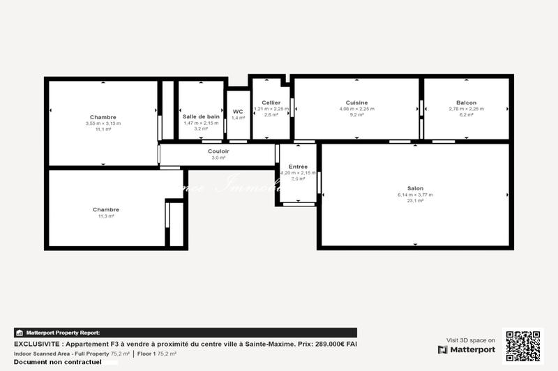 Appartement - 76 m² - 3 pièces