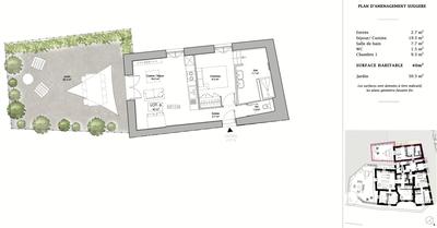 Appartement - 40 m² - 1 pièce