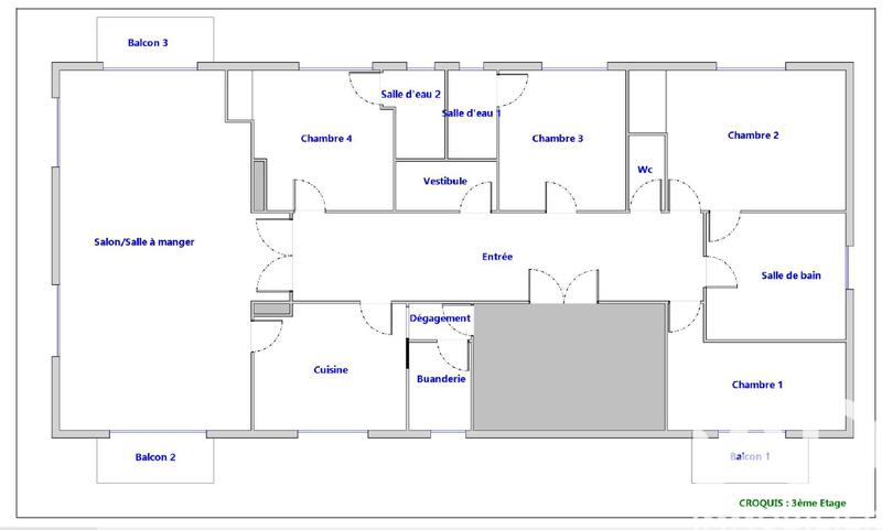 Appartement - 173 m² - 5 pièces