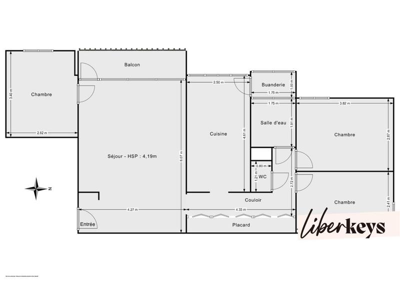 Appartement - 79 m² - 4 pièces