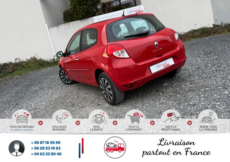 Renault Clio III 1.2i 16v 75Cv Red Color Dynamique Crit'Air 1 *1°Main*175 000Km*Véhicule Sous Garantie*Ct Révision Kit Distribution Ok*Carte Grise Moitié prix (Véhicule plus de 10 ans)*Plus 100 Points Contrôles Effectue*Pneus 4 saisons ("M+S")*Climatisati