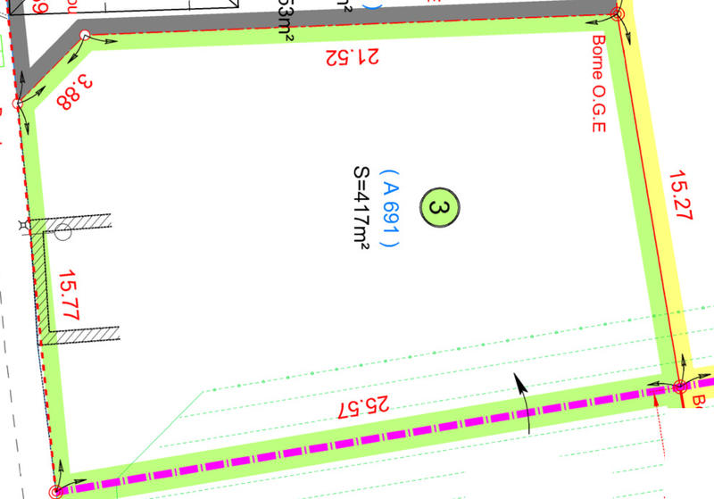Terrain constructible - 417 m²