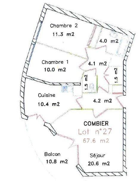 Appartement - 68 m² - 3 pièces