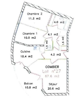 Appartement - 68 m² - 3 pièces