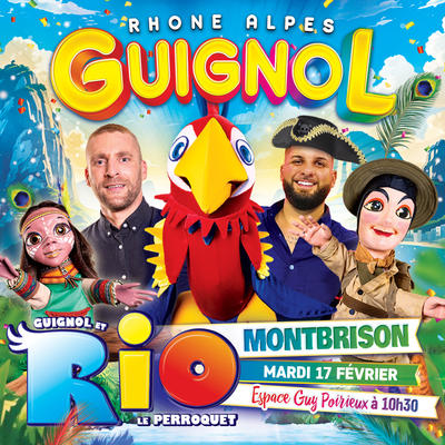 Guignol et Rio le majestueux perroquet
