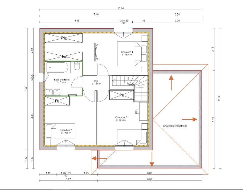 Maison - 94 m² - 4 pièces