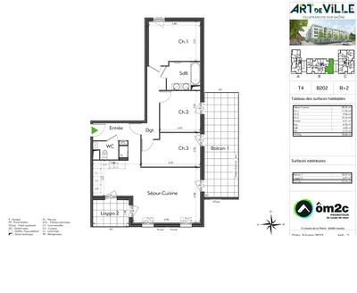 Appartement - 79 m² - 3 pièces