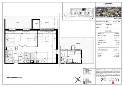 Appartement - 50 à 91 m² - 3 pièces