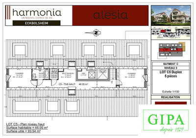 Duplex - 107 m² - 5 pièces