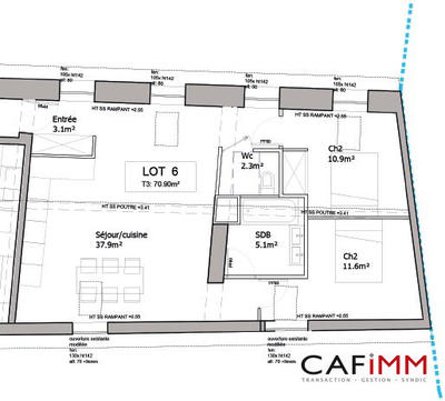 Appartement - 35 m² - 2 pièces