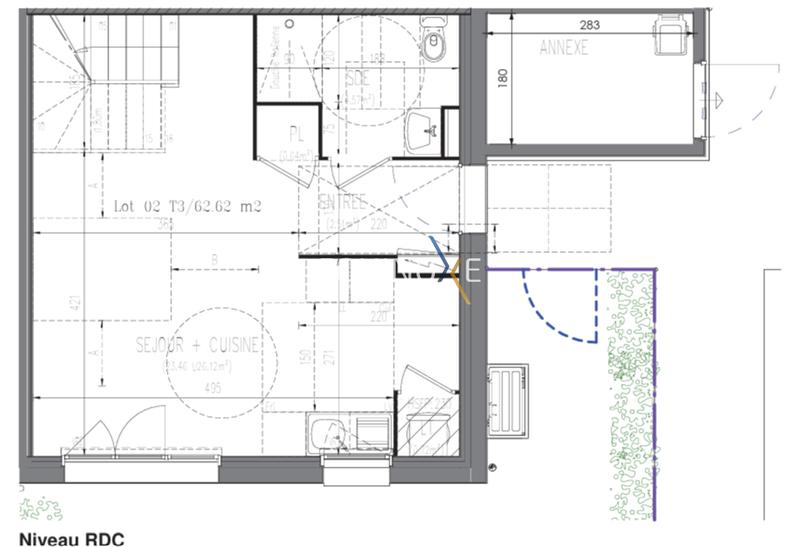 Maison - 62 m² - 3 pièces