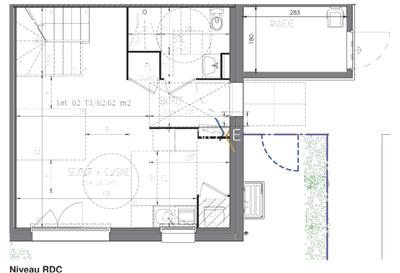 Maison - 62 m² - 3 pièces
