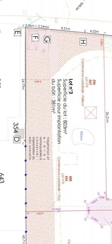 Terrain constructible - 803 m²